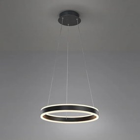 Lustra LED design modern circular Helia 50cm, negru mat