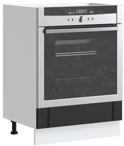 vidaXL Dulap pentru cuptor „Lucca” lemn negru prelucrat