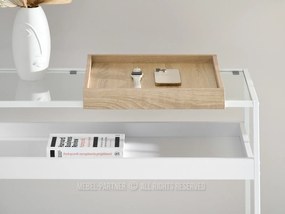 Măsuță consolă Eliash (sonoma + alb). 1110801