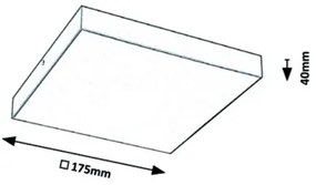 Rabalux - Plafonieră LED/18W/230V 3000-6000K IP44 negru
