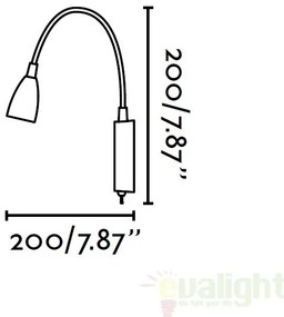 Aplica de perete cu iluminat LED, LOKE 41020