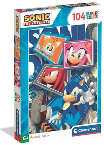 Sonic Ariciul puzzle de 104 piese Clementoni