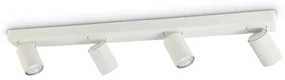 Plafoniera cu 4 spoturi directionabile RUDY PL4 BIANCO 229089 IDL