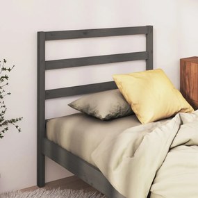 vidaXL Tăblie de pat, gri, 95x4x100 cm, lemn masiv de pin