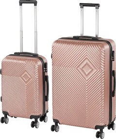 TraveLux Pro X set valiză rulantă aur roz