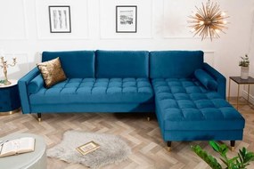 Coltar elegant Cozy Velvet, catifea aqua