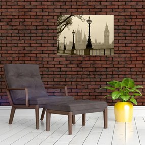 Tablou - Londra în ceață, Anglia (70x50 cm)