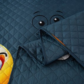 Cuvertura pentru pat cu model FUNNY EMOJI gri Dimensiune: 170 x 210 cm