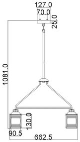 Lustră de exterior ASHLAND 5xE27/60W/230V IP44 Elstead KL-ASHLANDBAY-5P