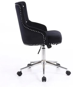 HR654CK Scaun Catifea Negru