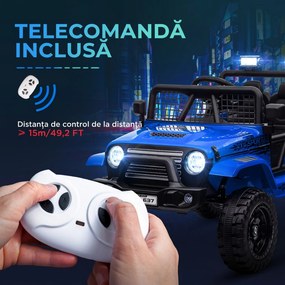 AIYAPLAY Mașină Offroad pentru Copii 3-6 Ani 12V cu Telecomandă Albastru | Aosom Romania
