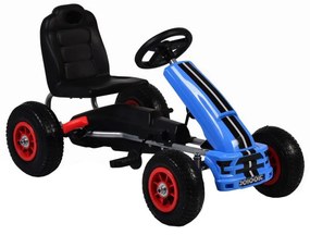 Kart cu pedale pentru copii NOVOKIDS® Nevada Kart PRO, roti din cauciuc, Carena, Structura metalica, Frana de mana, Functie FreeWheel, Scaun