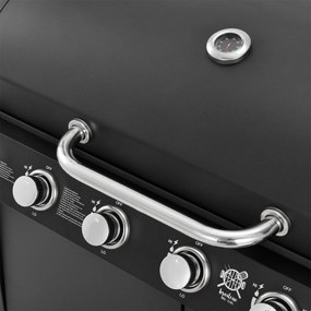 Grãtar pe gaz BBQ "California" cu 6 arzãtoare si 1 arzãtor pe gaz lateral