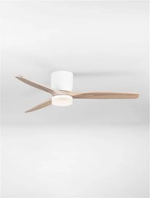 Lustra LED cu Ventilator si telecomanda ALOA alb/natural wood