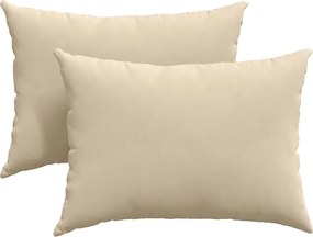 vidaXL Perne pentru canapea 2 pcs Crem 70 x 50 cm țesătură