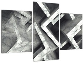 Tablou cu cuburi abstracte (90x60 cm)