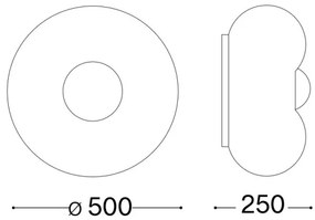 Plafonieră LED Ideal Lux ARIZONA 5xGX53/9W/230V d. 50 cm