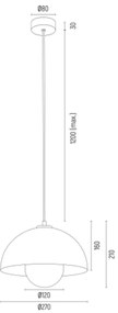 Lustra/Pendul design modern PIAVA maro