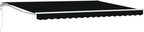 vidaXL Cort electric retractabil Negru 4 × 3 m