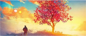 Tablou - casa în deal (120x50 cm)