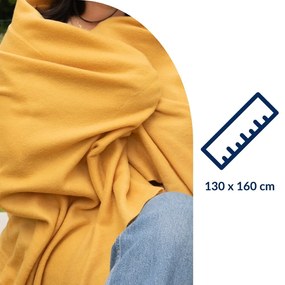 Pătură albastră din polar/fleece 130x160 cm Riso – Tiseco Home Studio