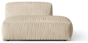 Modul pentru canapea modulară bej cu tapițerie din catifea (cu colț pe partea dreaptă) Martina – Micadoni