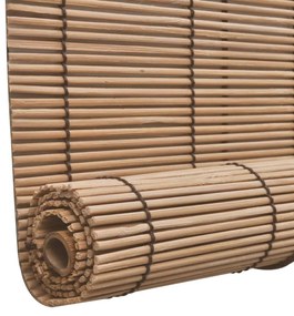 Jaluzele din bambus tip rulou, 2 buc., maro, 100x160 cm