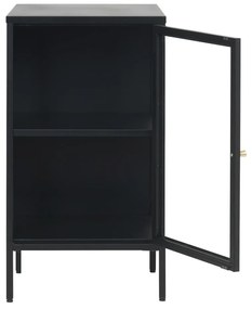 Vitrină neagră din metal 45x85 cm Carmel – Unique Furniture