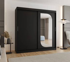 Dulap de haine 200 cm Lulu (Negru). 1125983
