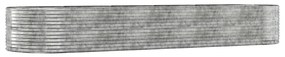 Jardiniera de gradina, argintiu, 447x140x68 cm, otel 1, Argintiu, 447 x 140 x 68 cm