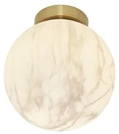 Plafoniera din sticla cu aspect de marmura Carrara 22cm