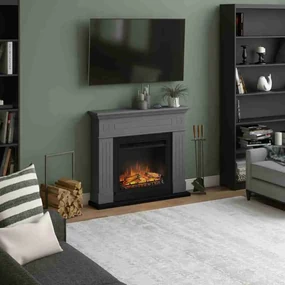 Larsen Solid Grey semineu electric 3D modern gri cu aeroterma