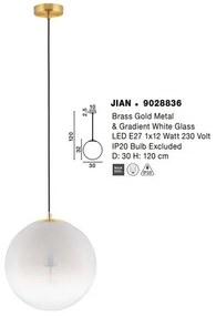 Pendul design modern JIAN, diametru 30cm