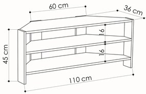Măsuță TV Thales Corner White