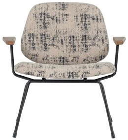 Fotoliu bej cu tapițerie din chenille Aure – WOOOD