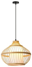 Lustră pe cablu Immax 08256L PINCHOS 1xE27/40W/230V d. 40 cm bambus