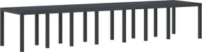vidaXL Masă de Grădină Antracit 400 x 100 x 73 cm poliratan