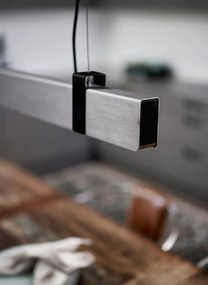 Lustra LED suspendata design modern Lilt gri inchis