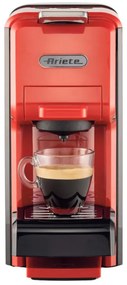 Espressor pentru cafea macinata si capsule 4in1 Ariete 1304/12, 1350W, 19 bar, 0.7 l, Auto shut-off, Baza reglabila, Rosu