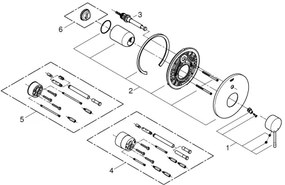 GROHE 19285001 - Baterie pentru cadă ESSENCE, crom lucios