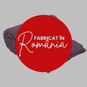 Set pilota iarna, umplutura lana, material damasc policoton, 180x210cm, matlasata, lila, Pucioasa cu 2 perne, matlasate, antialergice, 50x70cm, albe, Pucioasa