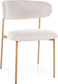 Scaun ELTON D, bej deschis - Brego 22/stejar, stofa clasica/metal, 56x