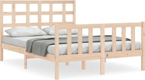 vidaXL Cadru de pat fără saltea, 120x200 cm, lemn masiv pin