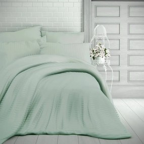 Lenjerie de pat din satin Kvalitex Stripe măsliniu, 140 x 220 cm, 70 x 90 cm, 140 x 220 cm, 70 x 90 cm