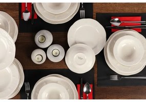 Set de masă 24 piese alb/porțelan