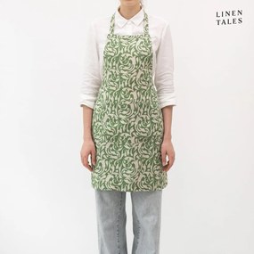 Șorț din in Evergreen Damask – Linen Tales