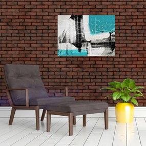 Tablou - Abstract turcoaz (70x50 cm)