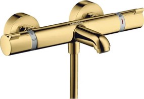 Baterie cada cu termostat, Hansgrohe Ecostat Comfort, gold optic lustruit, 13114990