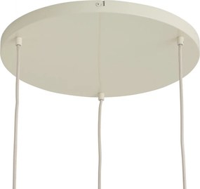 Lampă suspendată retro bej cu abajur metalic cu 3 lumini - Ophelia