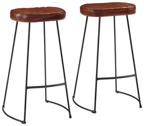 vidaXL Scaune de bar Gavin, 2 buc., maro închis, 44x37,5x78 cm